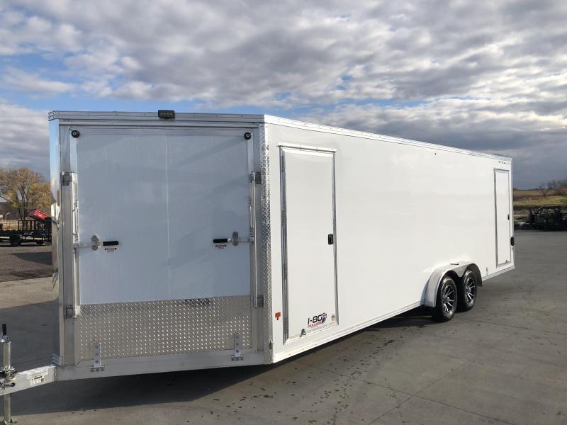 2019 SnoPro Trailers 7.6'x18'+5' V-Nose White Enclosed Snowmobile Hauler V-Nose Tandem Axle 2019 SnoPro Trailers 7.6'x18'+5' V-Nose White Enclosed Snowmobile Hauler V-Nose Tandem Axle