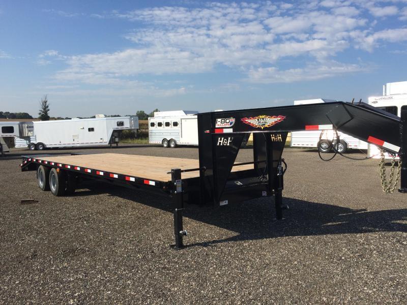 2019 H and H 102"x20+5' Gooseneck Lo Pro Deckover Super Deluxe Dual Tandem Axles 2019 H and H 102"x20+5' Gooseneck Lo Pro Deckover Super Deluxe Dual Tandem Axles