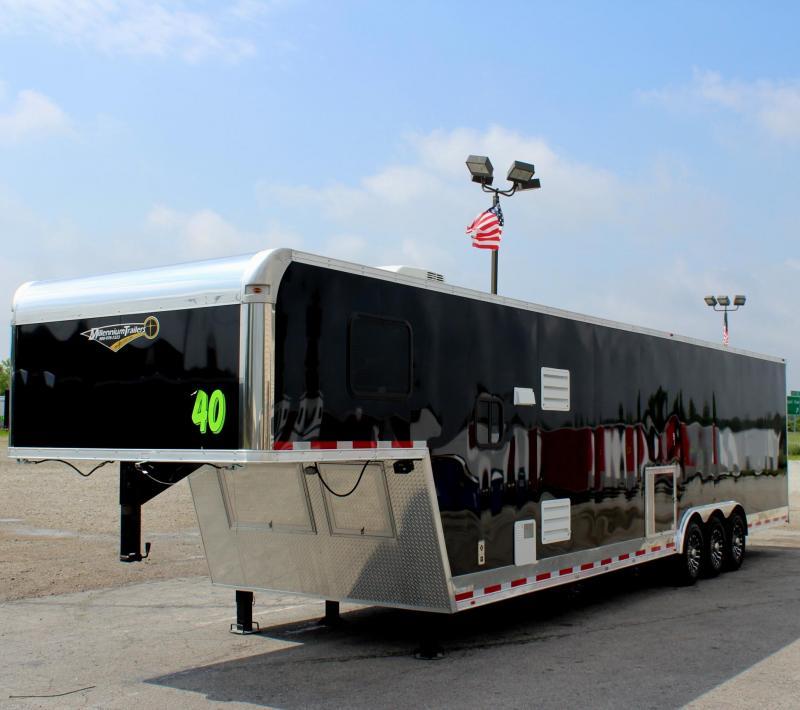 Gooseneck Living Quarters Millennium Trailers 2019 40 Millennium Silver Enclosed Gooseneck Trailer W 12 Sofa Living Quarter King Size Bath