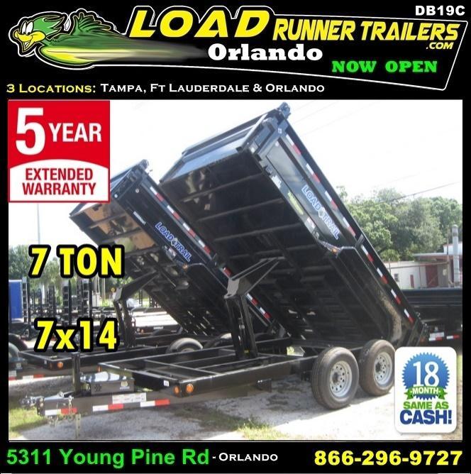 *DB19C* 7x14 Load Trail 14K Trailers Tandem Axle Dump Trailer 7 x 14 | D83-14T7-24S *DB19C* 7x14 Load Trail 14K Trailers Tandem Axle Dump Trailer 7 x 14 | D83-14T7-24S