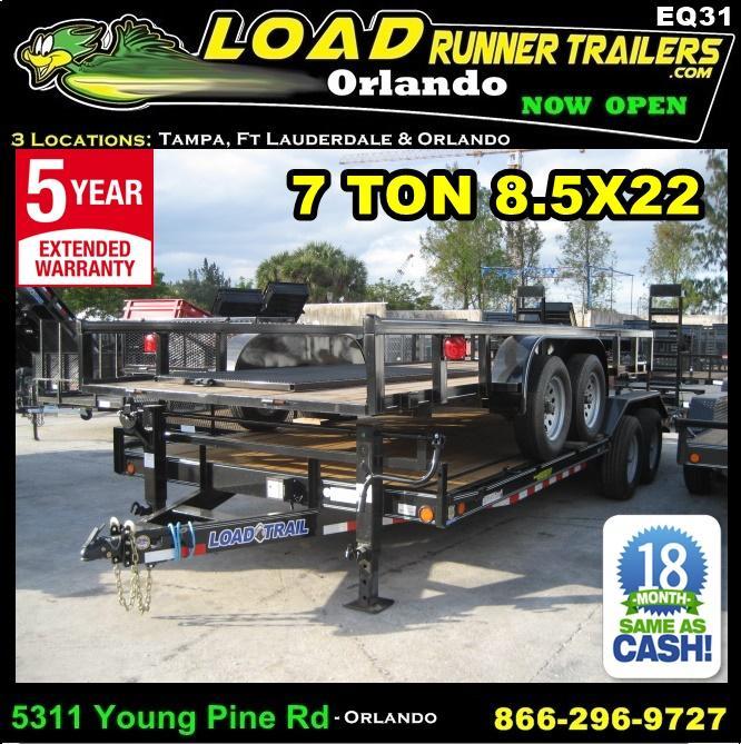 *EQ31* 8.5x22 7 TON Equipment & Car Hauler Trailer |LR Trailers 8.5 x 22 | EQ102-22T7-DOF/KR *EQ31* 8.5x22 7 TON Equipment & Car Hauler Trailer |LR Trailers 8.5 x 22 | EQ102-22T7-DOF/KR