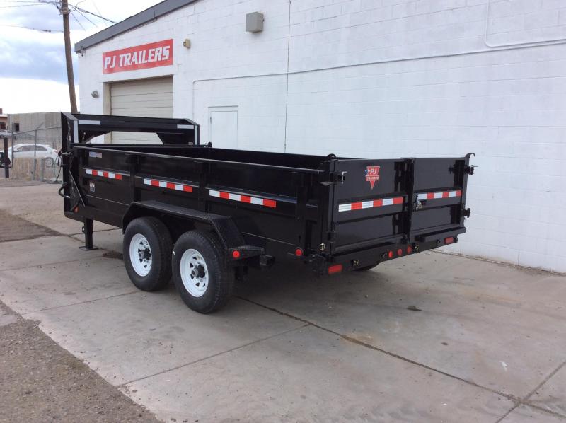 2018 14FT PJ Gooseneck Tandem Axle Dump Trailer PJ Utility Flatbed
