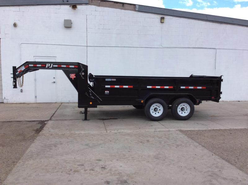 2018 14FT PJ Gooseneck Tandem Axle Dump Trailer PJ Utility Flatbed