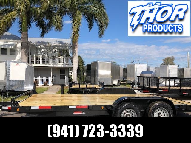 new 7x18 10k car hauling trailer ramps led lights spare mount car hauling
