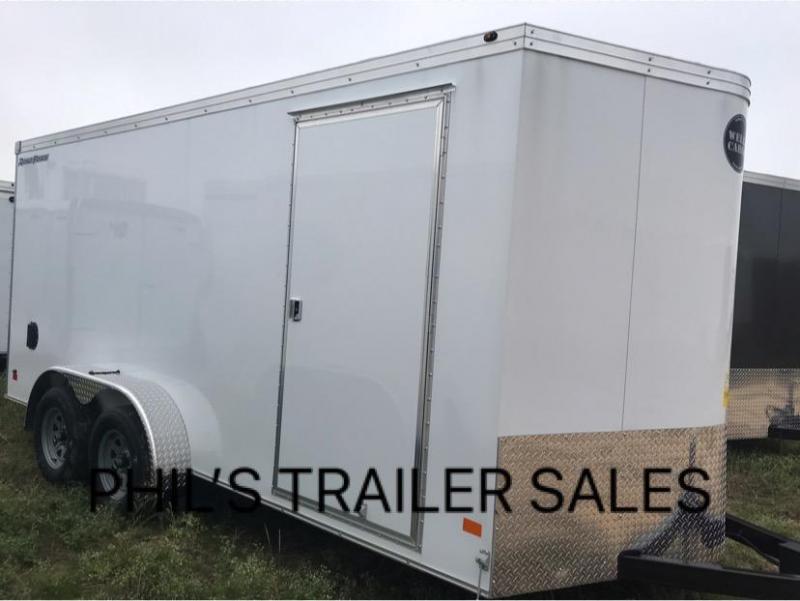 2019 Wells Cargo Double Doors White 7x14 V 7 Ft Interior