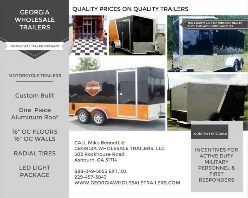 2017 Covered Wagon Trailers GOLD MINE SERIES TANDEM AXLE MOTORCYCLE