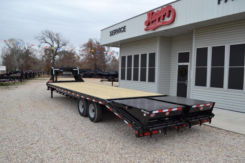 2017 PJ 102"x30' Gooseneck Flatbed/ Monster Ramps Happy Trailer Sales