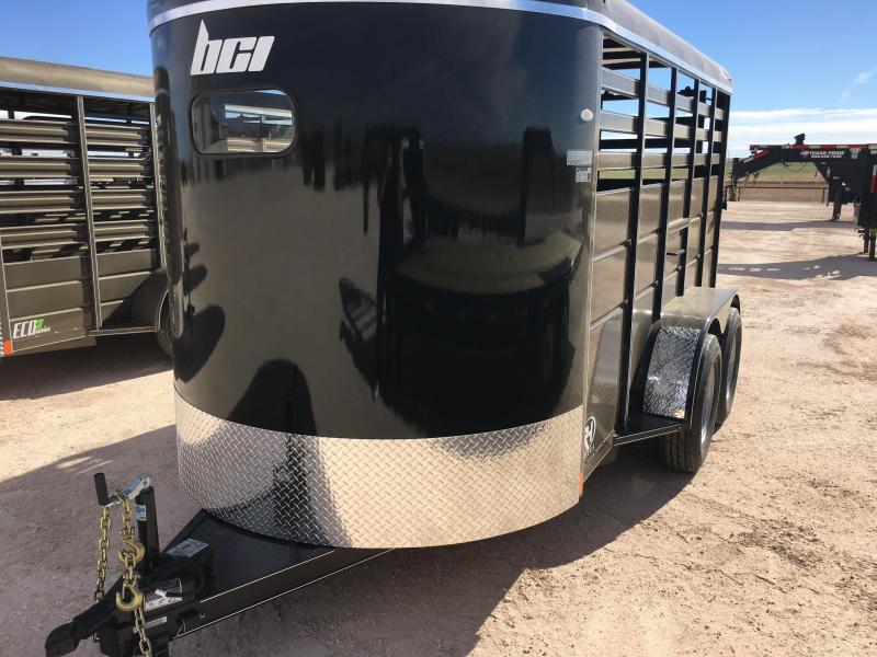 2017 BCI 6' x 14' RH Series Bumper Pull Stock Trailer Happy Trailer Sales PJ Trailers in Texas