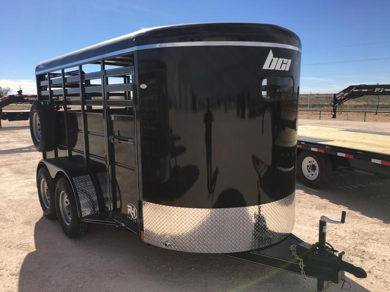 2017 BCI 6' x 14' RH Series Bumper Pull Stock Trailer Happy Trailer Sales PJ Trailers in Texas