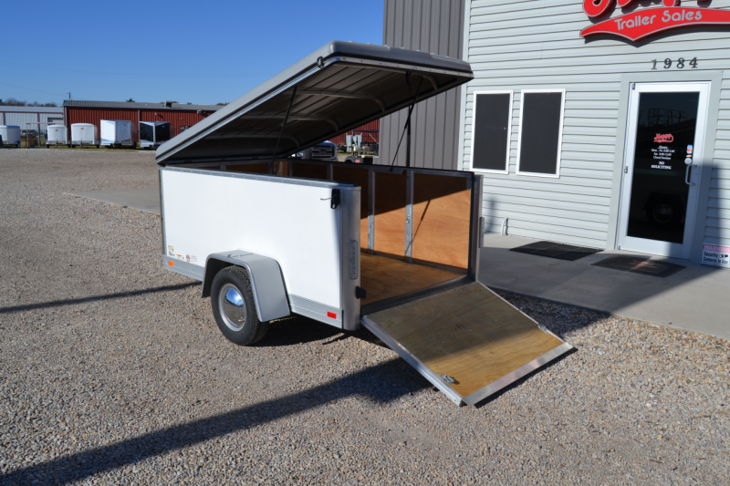 USED 2014 Haulmark Aluminum Flex 5'x8' Cargo Trailer Happy Trailer