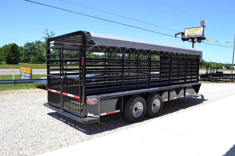 2017 BCI 6'8"x20' GN Livestock Trailer w/Tarp Happy Trailer Sales