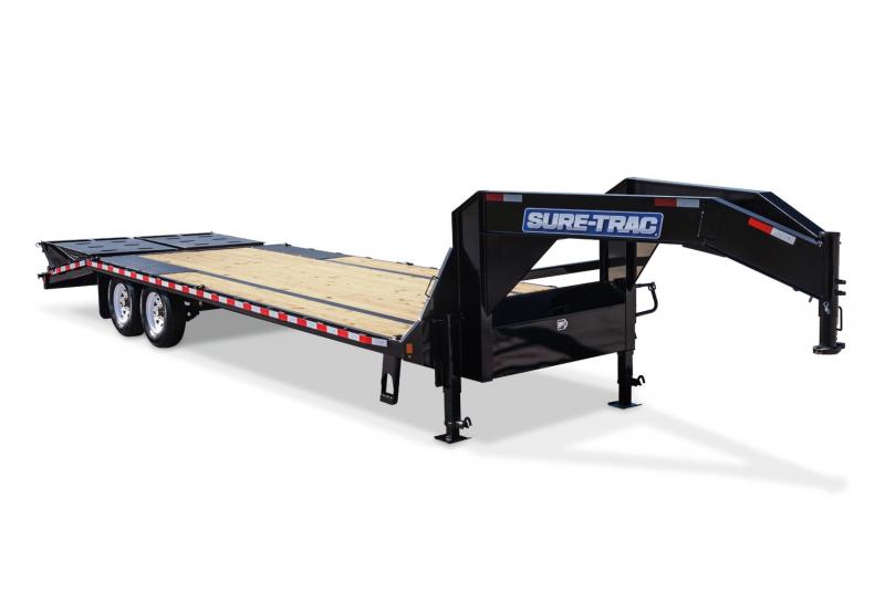 2020 Sure-Trac 8.5 x 25 + 5 25.9K Gooseneck Heavy Duty Low Profile Beavertail Deckover Flatbed Trailer 2020 Sure-Trac 8.5 x 25 + 5 25.9K Gooseneck Heavy Duty Low Profile Beavertail Deckover Flatbed Trailer
