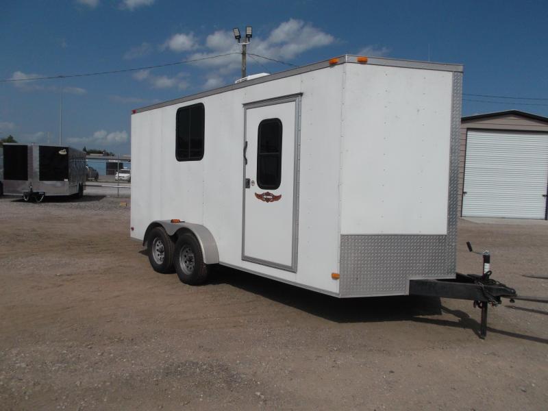 2014 Covered Wagon Trailers 7x16 Tandem Axle Cargo Trailer / Enclosed Trailer / Motorcycle Trailer / 7ft Interior / Ramp / RV Door / Electrical Package / A/C / D-Rings 2014 Covered Wagon Trailers 7x16 Tandem Axle Cargo Trailer / Enclosed Trailer / Motorcycle Trailer / 7ft Interior / Ramp / RV Door / Electrical Package / A/C / D-Rings