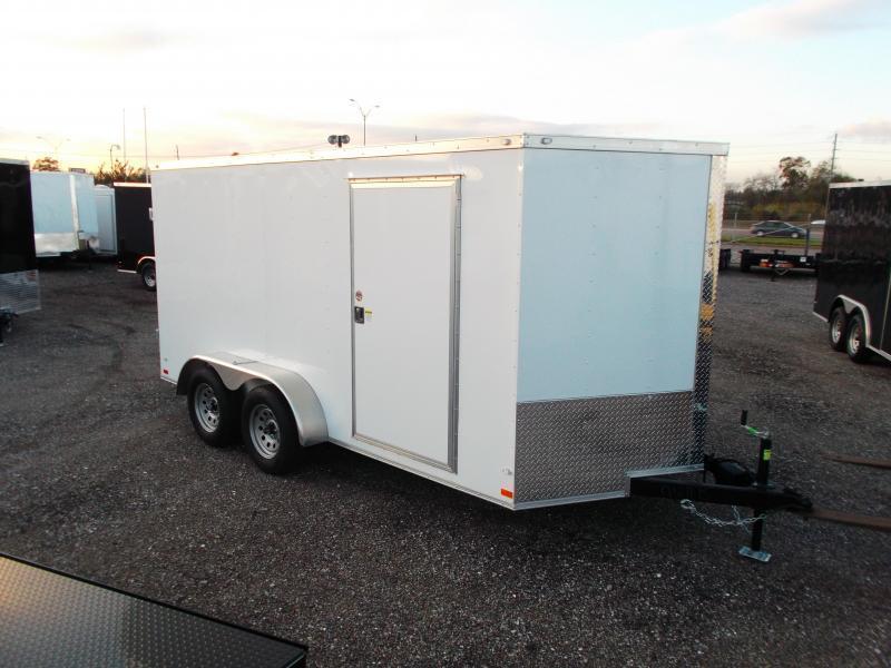 2019 Covered Wagon Trailers 7x14 Tandem Axle Cargo Trailer / Enclosed Trailer / Barn Doors / 6'6" Interior / LEDs 2019 Covered Wagon Trailers 7x14 Tandem Axle Cargo Trailer / Enclosed Trailer / Barn Doors / 6'6" Interior / LEDs