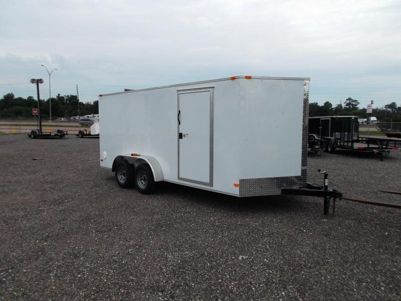 SPECIAL - 2019 Covered Wagon Trailers 7x16 Tandem Axle Cargo Trailer / Enclosed Trailer / 6ft Interior Height / Ramp / RV Side Door SPECIAL - 2019 Covered Wagon Trailers 7x16 Tandem Axle Cargo Trailer / Enclosed Trailer / 6ft Interior Height / Ramp / RV Side Door