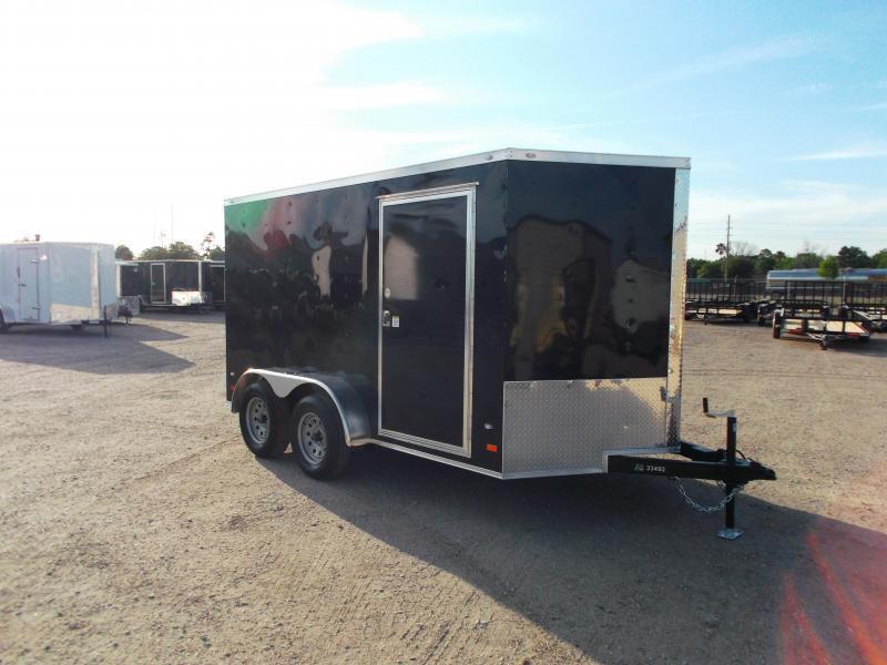 2019 Covered Wagon Trailers 7x12 Tandem Axle Motorcycle Trailer / Cargo Trailer / Enclosed Trailer / Ramp / RV Door / LEDs 2019 Covered Wagon Trailers 7x12 Tandem Axle Motorcycle Trailer / Cargo Trailer / Enclosed Trailer / Ramp / RV Door / LEDs