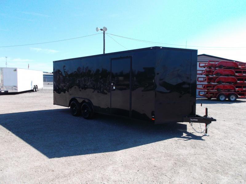 2019 Covered Wagon Trailers 8.5x20 Blacked Out Tandem Axle Cargo / Enclosed Trailer / Car Hauler / 5200# Axles / 7ft Interior / Ramp / RV Door / LEDs 2019 Covered Wagon Trailers 8.5x20 Blacked Out Tandem Axle Cargo / Enclosed Trailer / Car Hauler / 5200# Axles / 7ft Interior / Ramp / RV Door / LEDs