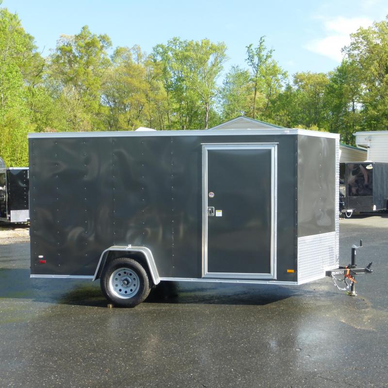 Covered Wagon 6' x 12' Charcoal Enclosed Trailer w/ Ramp New enclosed
