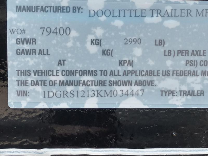 2019 Doolittle Trailer Mfg Rally Sport 770 Series 3K Single Axle Utility Trailer 2019 Doolittle Trailer Mfg Rally Sport 770 Series 3K Single Axle Utility Trailer