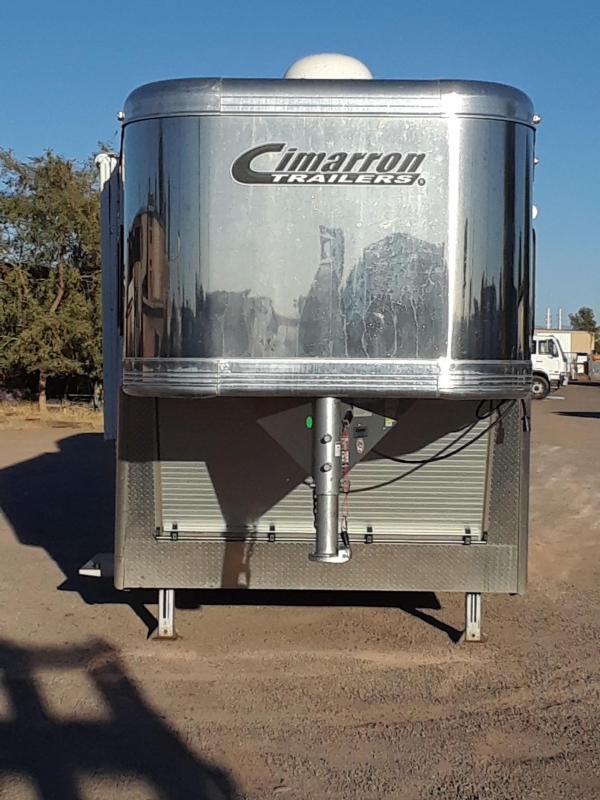 demo cimarron norstar 3h lq w slided loaded horse trailer horse