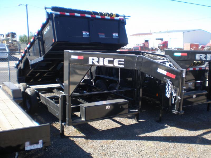 2018 Rice 7X14 Gooseneck Dump Trailer 14K 2018 Rice 7X14 Gooseneck Dump Trailer 14K