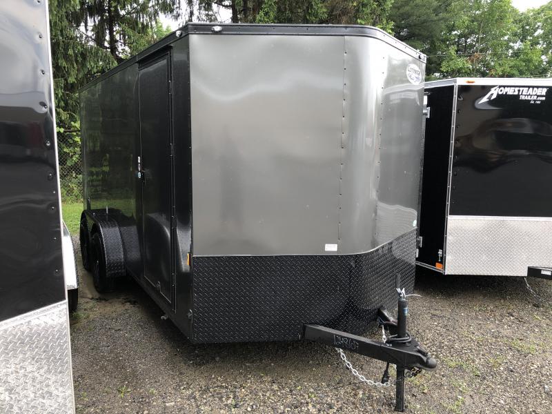2020 Continental Cargo 7x16 vnose charcoal w/black out sd ramp door Enclosed Cargo Trailer 2020 Continental Cargo 7x16 vnose charcoal w/black out sd ramp door Enclosed Cargo Trailer
