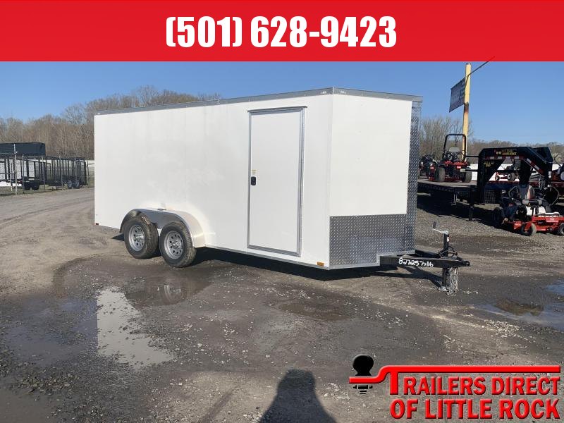 2019 Doolittle Razorback 7X16TA White Ramp Door Enclosed Trailer 2019 Doolittle Razorback 7X16TA White Ramp Door Enclosed Trailer