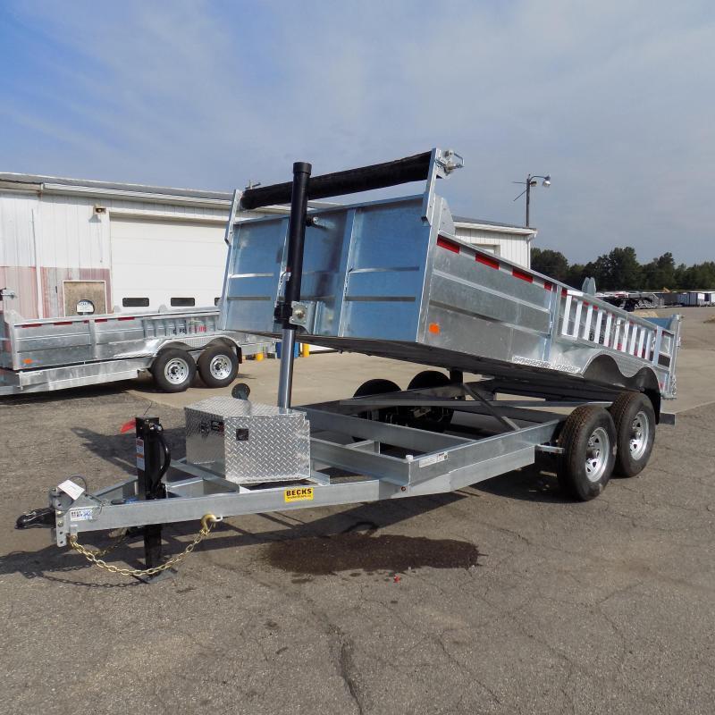 New Galvanized 80" x 14' Dump Trailer with 24K Telescopic Lift New Galvanized 80" x 14' Dump Trailer with 24K Telescopic Lift