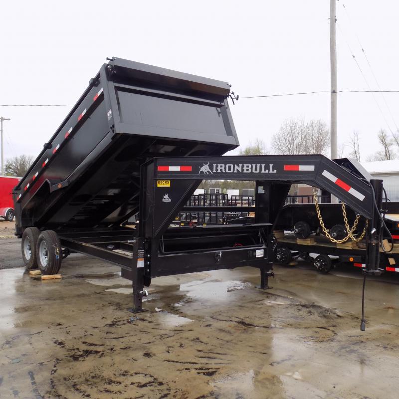 New Iron Bull 83" x 16' Goosneck Dump Trailer with 36" Sides New Iron Bull 83" x 16' Goosneck Dump Trailer with 36" Sides