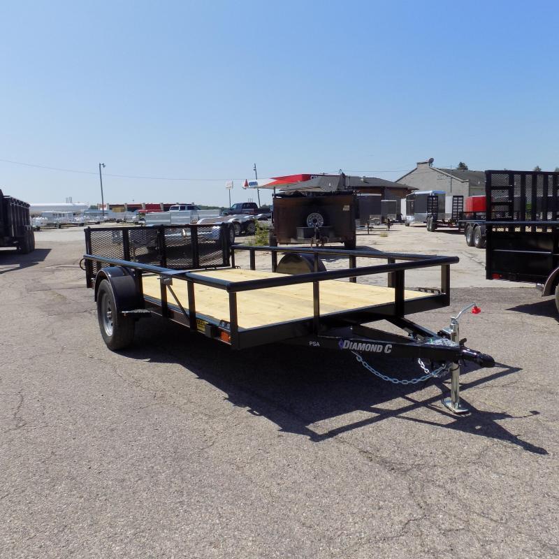 New Diamond C 77" x 12' Utility Trailer With Bi-Fold Rear Gate New Diamond C 77" x 12' Utility Trailer With Bi-Fold Rear Gate