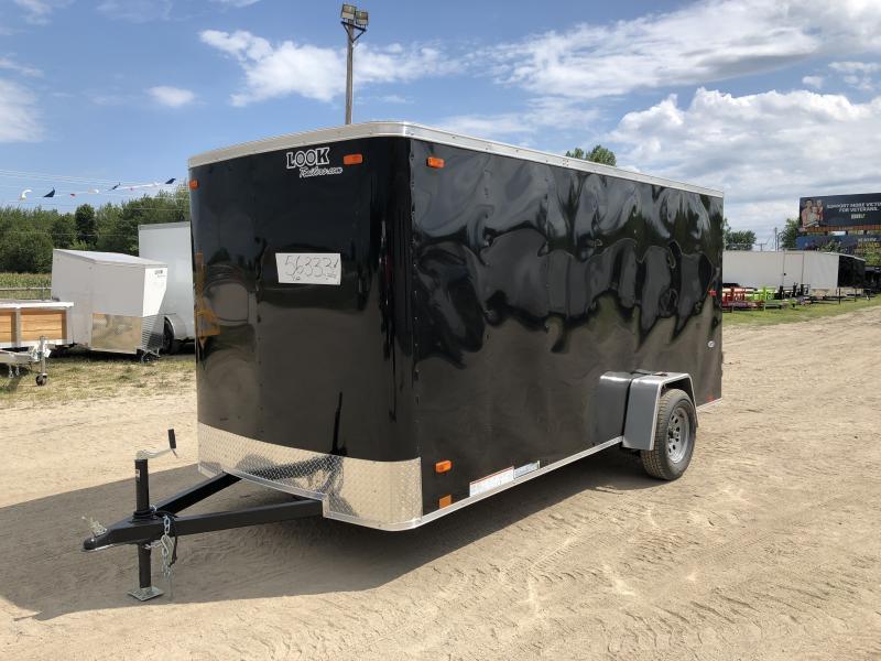 Look Trailers 6x14 Ramp Door Enclosed Cargo Trailer Black Look Trailers 6x14 Ramp Door Enclosed Cargo Trailer Black