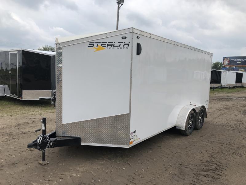 Stealth Trailers 7x16 Titan Enclosed Trailer White Stealth Trailers 7x16 Titan Enclosed Trailer White