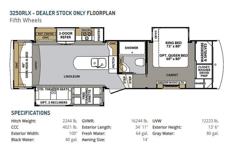 2019 Forest River 3250RLX 34'11"' Fifth Wheel Campers LQ 2019 Forest River 3250RLX 34'11"' Fifth Wheel Campers LQ