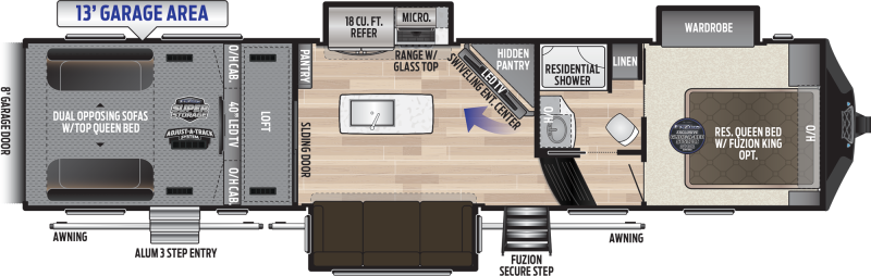 2019 Keystone Fuzion 357 TOY HAULER 39' Toy Hauler LQ 2019 Keystone Fuzion 357 TOY HAULER 39' Toy Hauler LQ