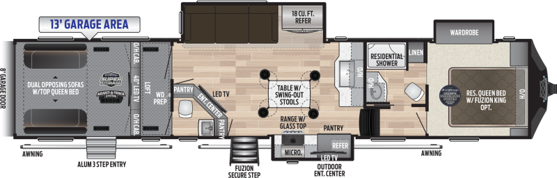 2019 Keystone Fuzion 427 TOY HAULER 43'6 2019 Keystone Fuzion 427 TOY HAULER 43'6