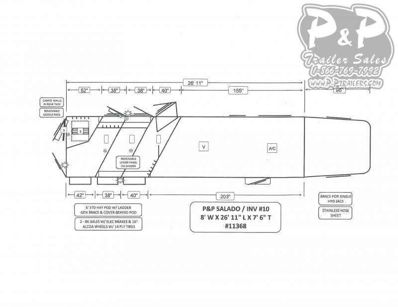 2020 Bloomer Trailers 3 Horse 13' Short Wall Outlaw Conversion 2020 Bloomer Trailers 3 Horse 13' Short Wall Outlaw Conversion
