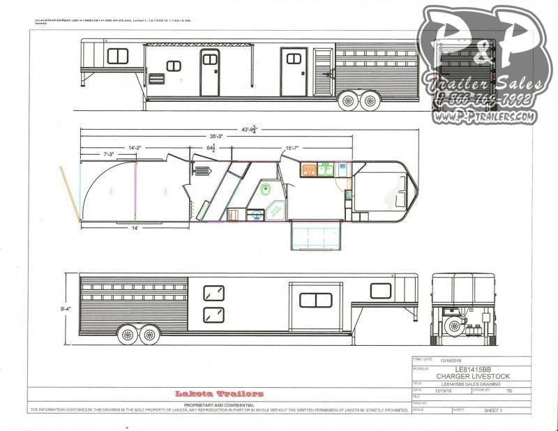 2020 Lakota Charger LE81415BB 35 ft Livestock Trailer LQ 2020 Lakota Charger LE81415BB 35 ft Livestock Trailer LQ
