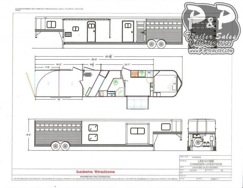 2020 Lakota Charger LE81415BB 35 ft Livestock Trailer LQ 2020 Lakota Charger LE81415BB 35 ft Livestock Trailer LQ