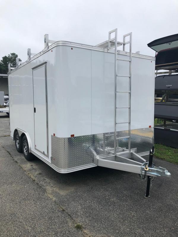 2016 Mission MEC85X14 Enclosed Cargo Trailer w/ BARN DOORS - WHITE 2016 Mission MEC85X14 Enclosed Cargo Trailer w/ BARN DOORS - WHITE