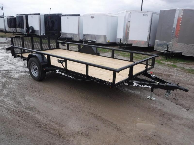 2019 TexLine 77x14 14ft Black 2019 Stealth Utility Trailer 2019 TexLine 77x14 14ft Black 2019 Stealth Utility Trailer