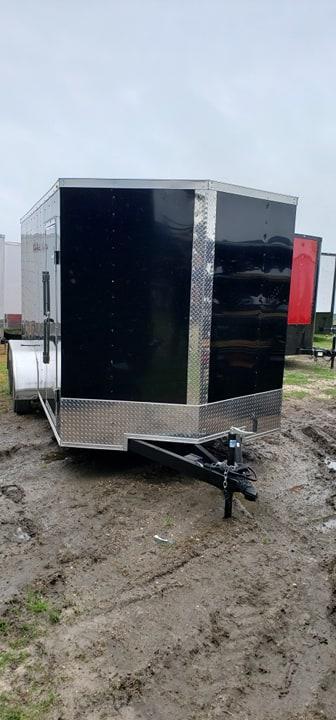 2019 T-Series 7x16 16ft Black Ramp Enclosed Cargo Trailer 2019 T-Series 7x16 16ft Black Ramp Enclosed Cargo Trailer