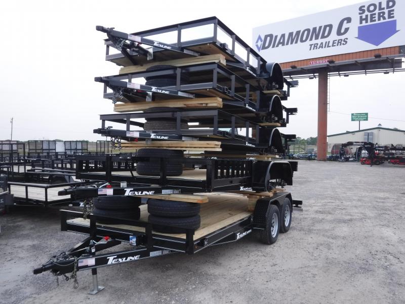 2019 TexLine 77x16 16ft Ramp Flatbed Utility Trailer 2019 TexLine 77x16 16ft Ramp Flatbed Utility Trailer
