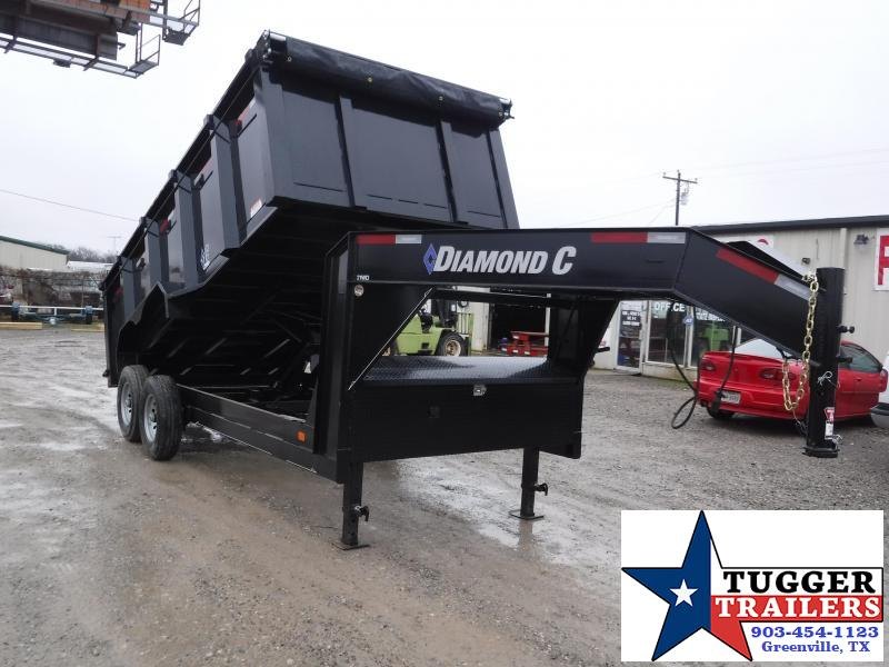 2019 Diamond C Trailers 82X16 16FT Gooseneck Black 2019 21WDL Dump Trailer 2019 Diamond C Trailers 82X16 16FT Gooseneck Black 2019 21WDL Dump Trailer