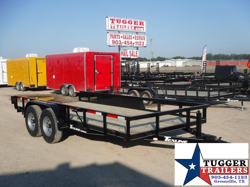 2019 TexLine 83x16 16ft Ramp Open Utility Flatbed Trailer 2019 TexLine 83x16 16ft Ramp Open Utility Flatbed Trailer