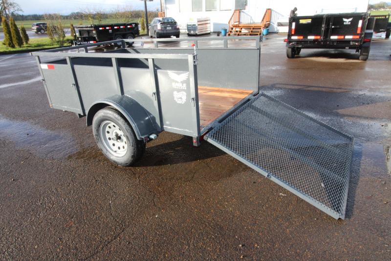 2019 Eagle 5x8 Falcon Utility Trailer - 800 lb Dry weight - 24" Solid metal sides - 4' Ramp 1500# - 2x6 Fir decking - Front fender step 2019 Eagle 5x8 Falcon Utility Trailer - 800 lb Dry weight - 24" Solid metal sides - 4' Ramp 1500# - 2x6 Fir decking - Front fender step