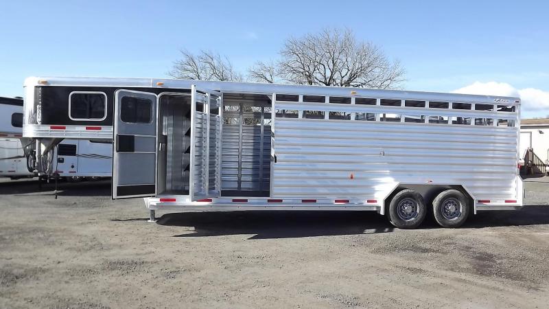 2017 Exiss STC 7024 24' Stock Combo Trailer - 7'2" Tall - Extruded Aluminum Stainless Nose PRICE REDUCED 2017 Exiss STC 7024 24' Stock Combo Trailer - 7'2" Tall - Extruded Aluminum Stainless Nose PRICE REDUCED