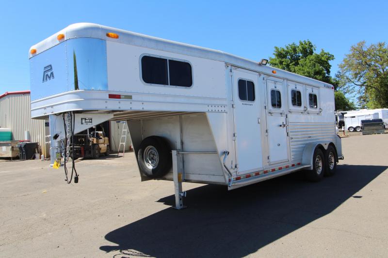 2003 Platinum 3 Horse Gooseneck Horse Trailer - Front and Back Tack - All Aluminum - First Stall Escape Door - Single Passenger Side Drop Down Window - Excellent Condition 2003 Platinum 3 Horse Gooseneck Horse Trailer - Front and Back Tack - All Aluminum - First Stall Escape Door - Single Passenger Side Drop Down Window - Excellent Condition