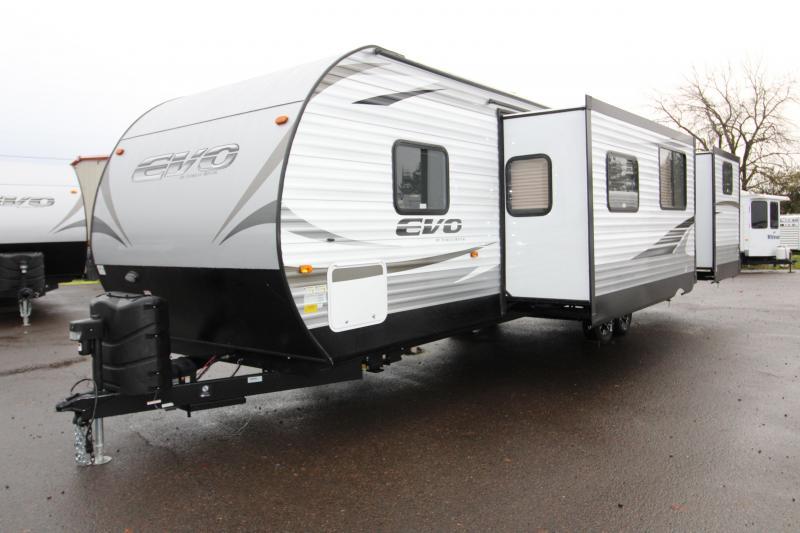 2018 Evo 3250 Travel Trailer - Outside Kitchen - Arctic Package - Double Slide Outs - Stainless Steel Appliances & More! PRICE REDUCED BY $2210 2018 Evo 3250 Travel Trailer - Outside Kitchen - Arctic Package - Double Slide Outs - Stainless Steel Appliances & More! PRICE REDUCED BY $2210