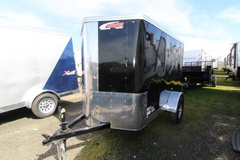 2019 Mirage Xpres 5x8 Single Axle Enclosed Cargo Trailer - LED Lights - Single Rear Door - Black Exterior Color 2019 Mirage Xpres 5x8 Single Axle Enclosed Cargo Trailer - LED Lights - Single Rear Door - Black Exterior Color
