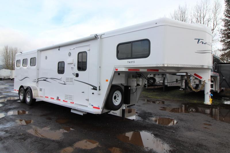 2018 Trails West Classic 8x13 Living Quarters 3 Horse Trailer w/ Mangers - Hoof Grip Easy Care Flooring 2018 Trails West Classic 8x13 Living Quarters 3 Horse Trailer w/ Mangers - Hoof Grip Easy Care Flooring